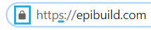 epibuild url with https and a padlock, indicating it's secure